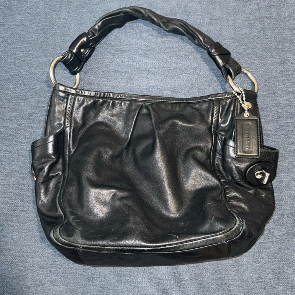 Black Leather Shoulder Bag